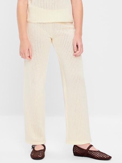 L'image numéro 1 présente Pantalon en tricot jacquard à taille basse pour fille