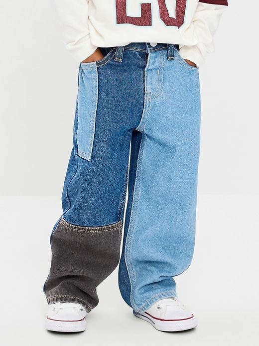 Image number 2 showing, Baggy Patched Jeans for Toddler Boys