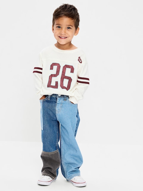 Baggy Patched Jeans for Toddler Boys