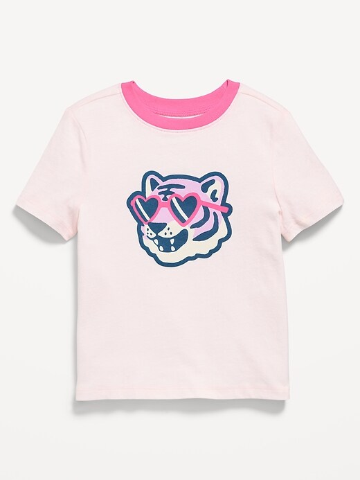 Image number 1 showing, Short-Sleeve Graphic T-Shirt for Toddler Girls