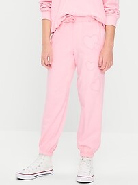 Image number 1 showing, Favorite Fleece High-Waisted Jogger Sweatpants for Girls