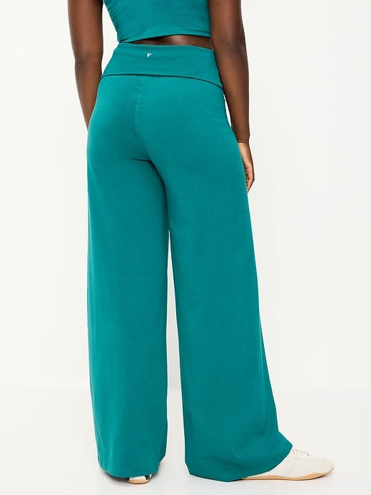 L'image numéro 3 présente Pantalon PowerChill jambe large à taille haute et rabattable