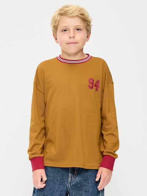 T-SHIRT SURDIMENSIONNÉ À IMPRIMÉ À MANCHES LONGUES POUR GARÇON