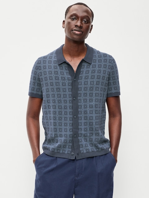 Short-Sleeve Sweater Shirt