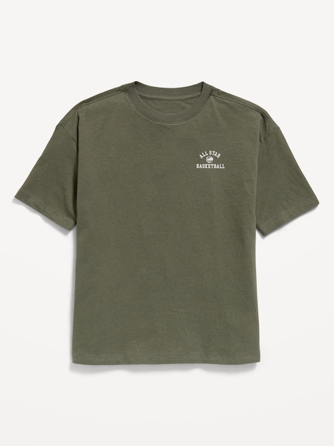 Oversized Short-Sleeve Graphic T-Shirt for Boys