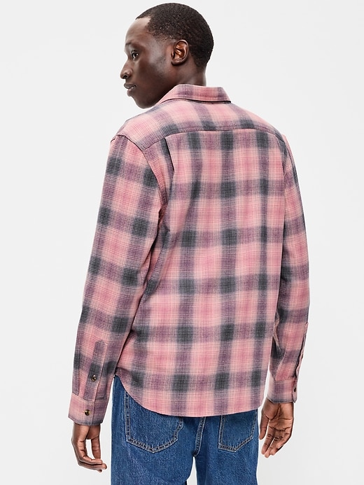 Image number 2 showing, Relaxed Long-Sleeve Plaid Flannel Pocket Shirt