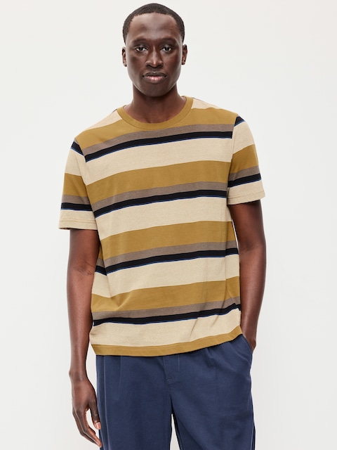 Crew-Neck Striped T-Shirt