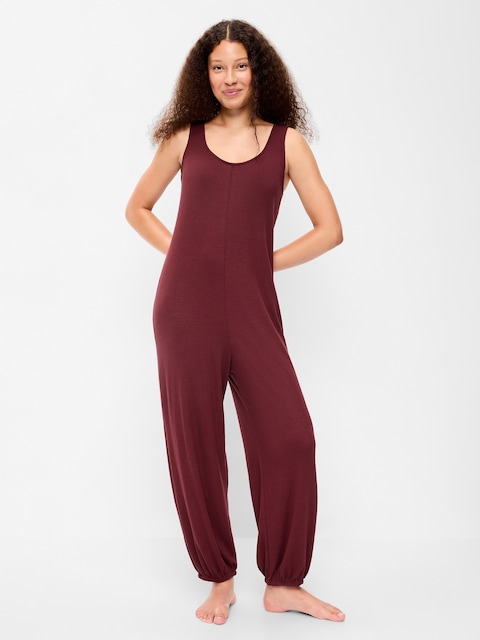 Harem-Leg Pajama Jumpsuit