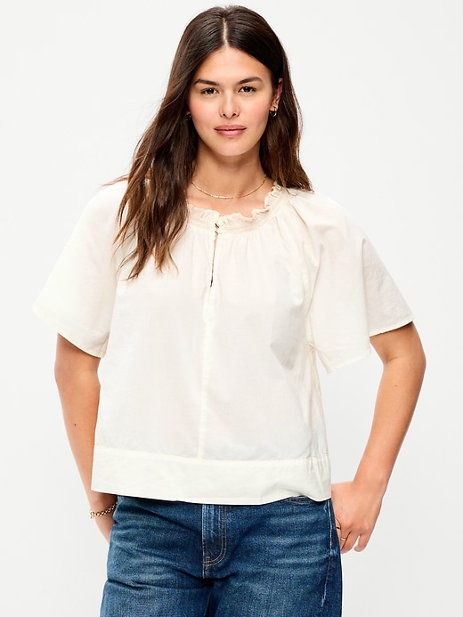 Image number 1 showing, Loose Short-Sleeve Top