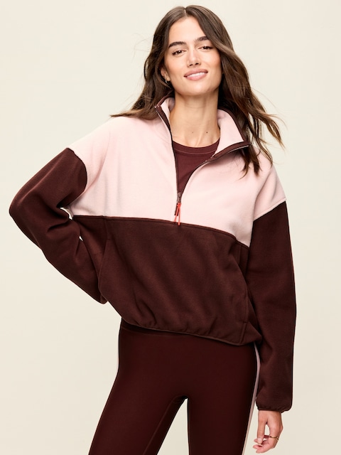 Oversized Half-Zip Performance Fleece Pullover