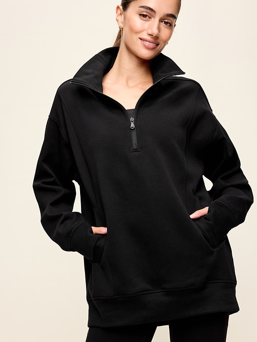 Image number 4 showing, Dynamic Fleece Half-Zip Tunic Sweatshirt