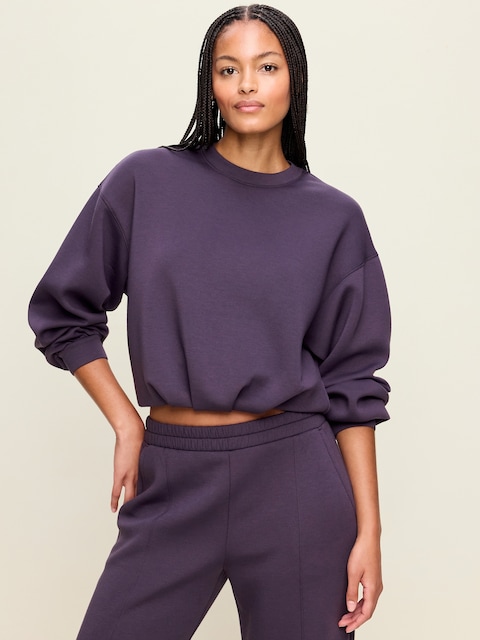 Bounce Fleece Bubble-Hem Sweatshirt