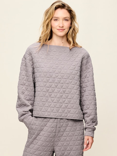Quilted Bounce Boatneck Sweatshirt