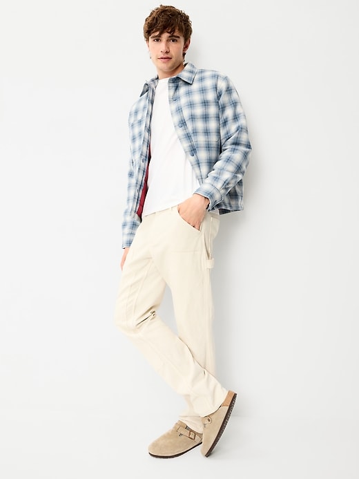 Image number 3 showing, Cropped Insulated Flannel Shacket