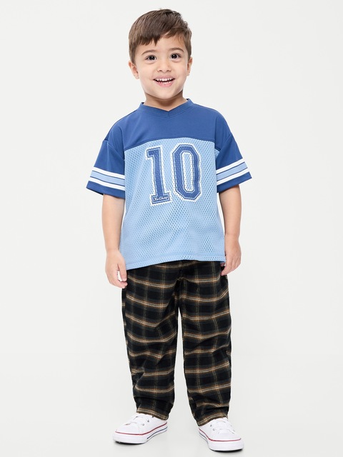 PANTALON À JAMBE BARIL ET À TAILLE ÉLASTIQUE POUR TOUT-PETIT