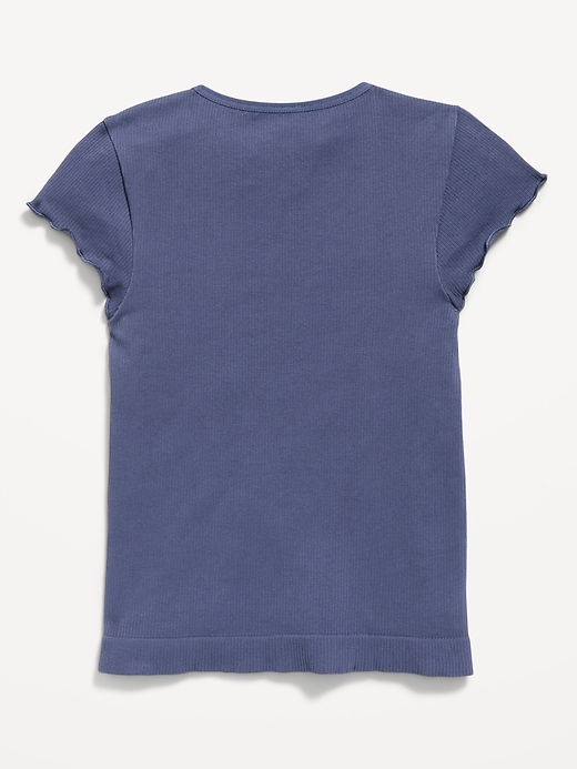 Image number 3 showing, Fitted Seamless Ribbed  Performance Top for Girls