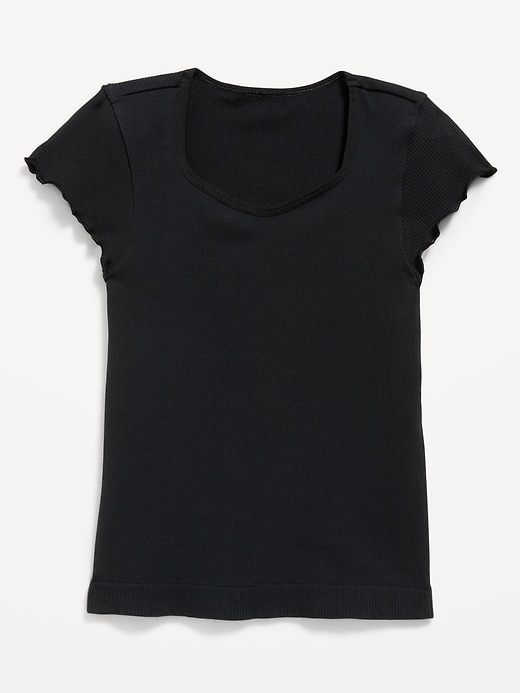 Image number 2 showing, Fitted Seamless Ribbed  Performance Top for Girls