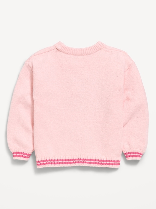 Image number 3 showing, SoSoft Long-Sleeve Graphic Sweater for Toddler Girls