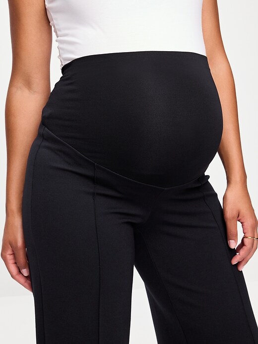 Image number 5 showing, Maternity Full-Panel Stevie Wide-Leg Pants