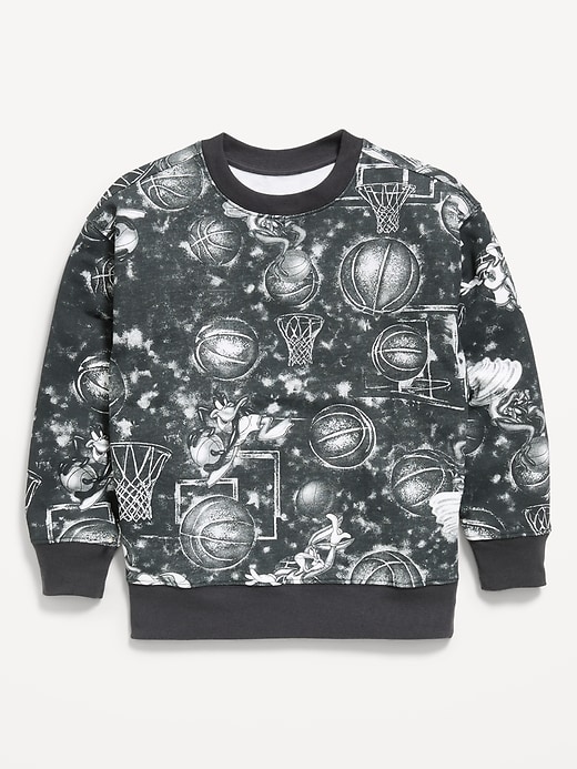 Image number 1 showing, Space Jam™ Gender-Neutral Oversized Graphic Sweatshirt for Kids