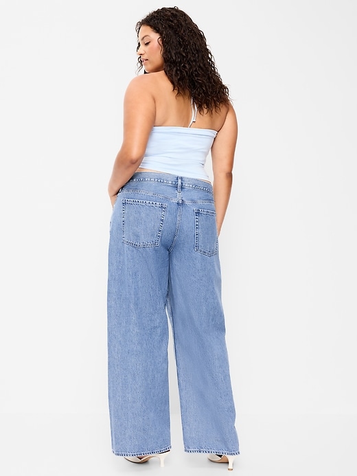 Image number 7 showing, Low-Rise Baggy Wide-Leg Jeans