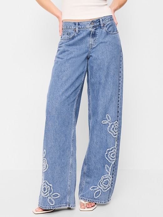Image number 2 showing, Low-Rise Baggy Wide-Leg Jeans