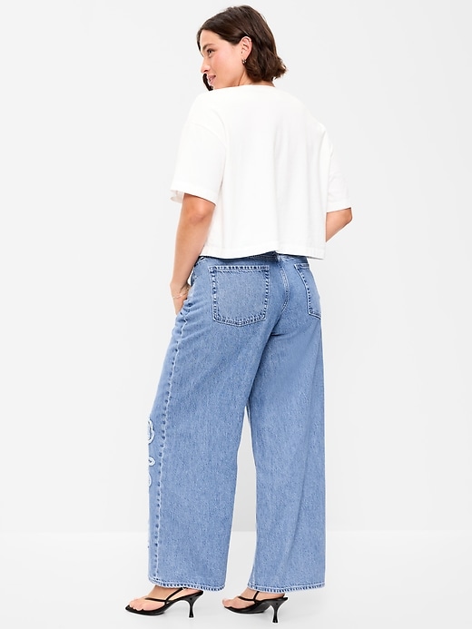 Image number 6 showing, Low-Rise Baggy Wide-Leg Jeans