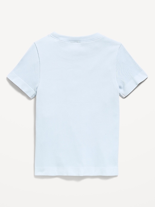 Image number 3 showing, Fitted Seamless Ribbed Performance Top for Girls