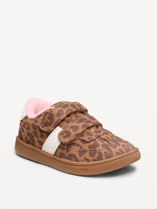 Image number 1 showing, Double Secure-Strap Faux-Suede Sneakers for Toddler Girls