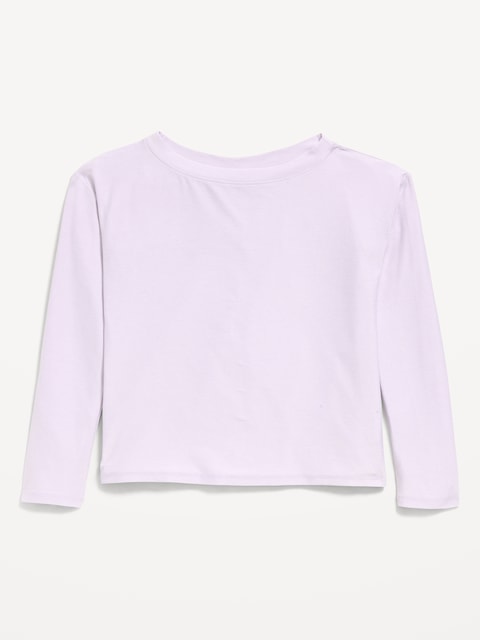 CloudMotion Long-Sleeve Cross-Back Top for Girls