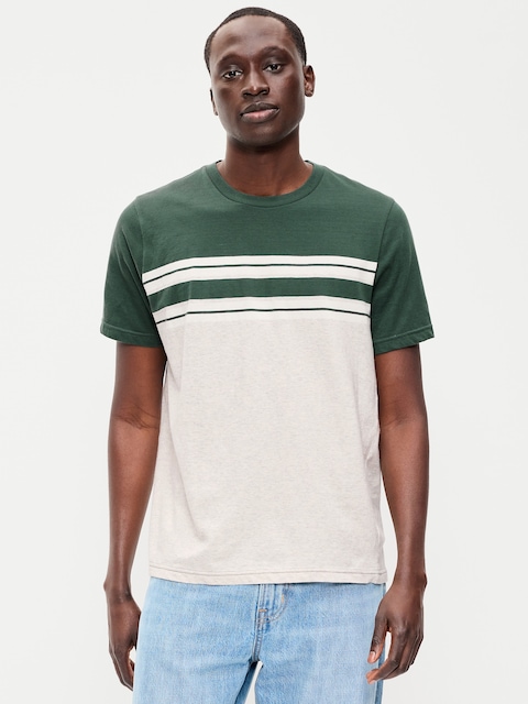 Crew-Neck Striped T-Shirt