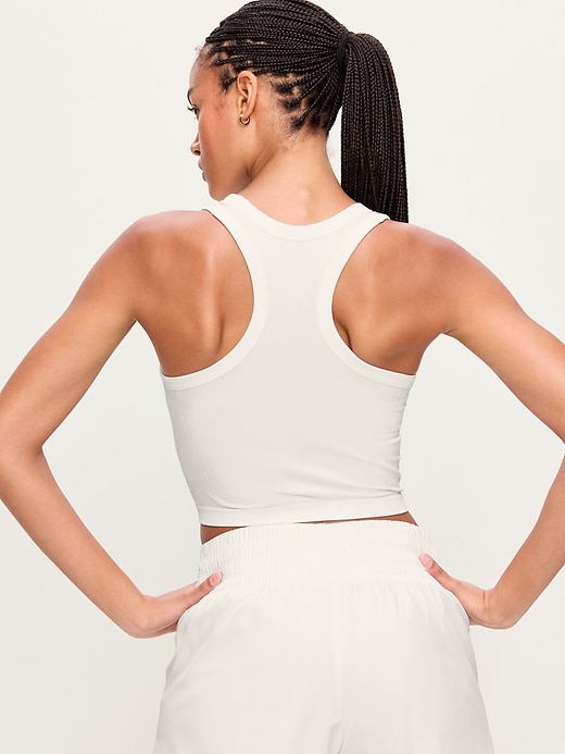 Image number 2 showing, Seamless Fitted High-Neck Crop Top