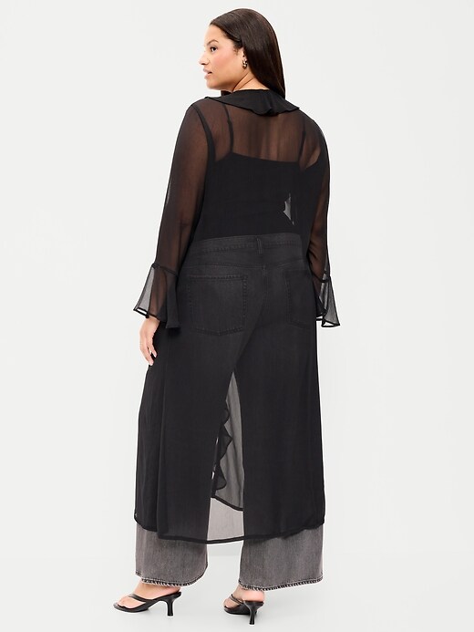 Image number 8 showing, Long-Sleeve Sheer Chiffon Duster