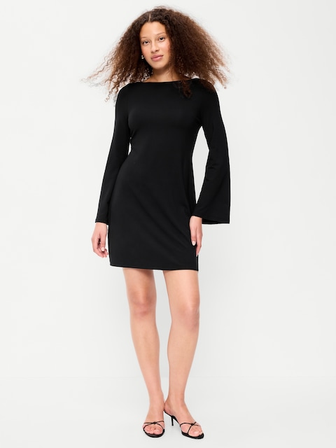 Low-Back Flare Mini Dress