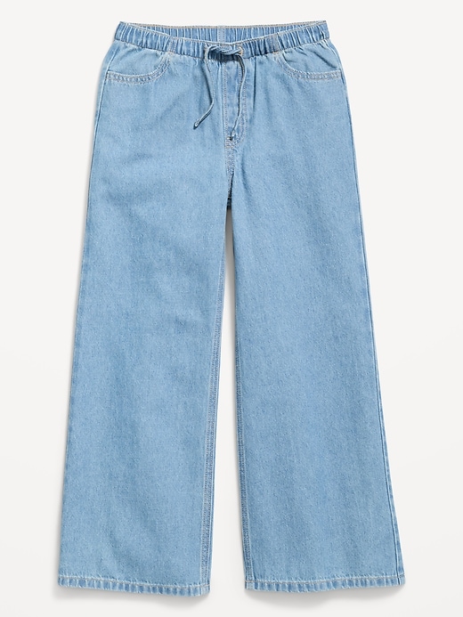 Image number 1 showing, Pull-On Super Baggy Wide-Leg Denim Jeans for Girls