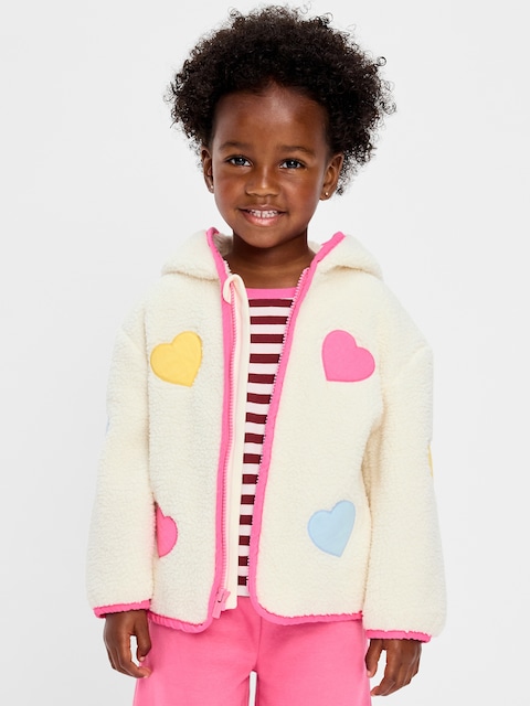 VESTE À CAPUCHON EN SHERPA POUR TOUTE-PETITE