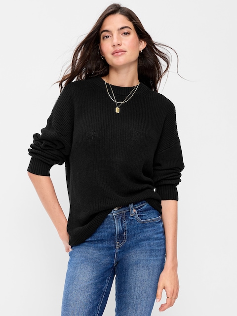 Seaside Cotton Shaker Oversized Tunic Sweater