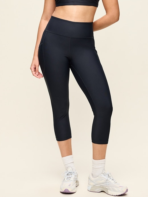 High-Waisted PowerSoft Crop Pocket Leggings | Old Navy