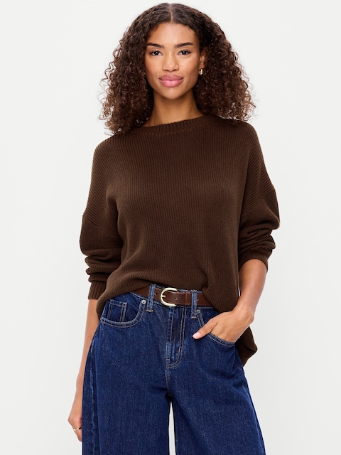 Seaside Cotton Shaker Oversized Tunic Sweater