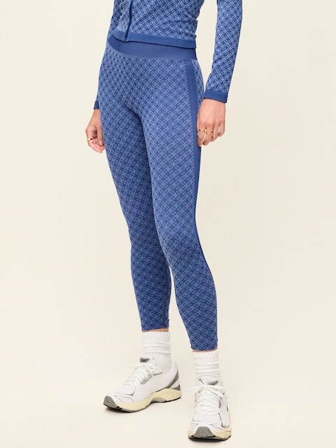 High-Waisted Seamless Jacquard Leggings
