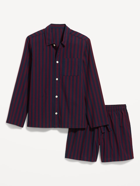 Poplin Pajama Shorts Set