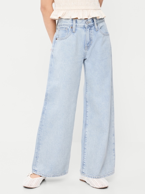 JEAN COUPE TRÈS GÉNÉREUSE À JAMBE LARGE POUR FILLE