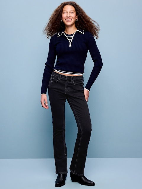 Low-Rise Boot-Cut Jeans