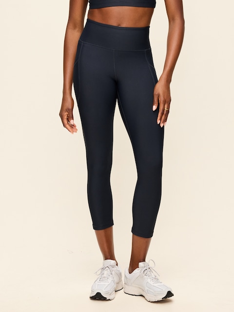 High-Waisted PowerSoft Crop Pocket Leggings