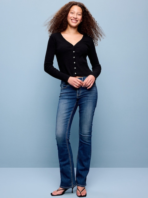 Low-Rise Boot-Cut Jeans