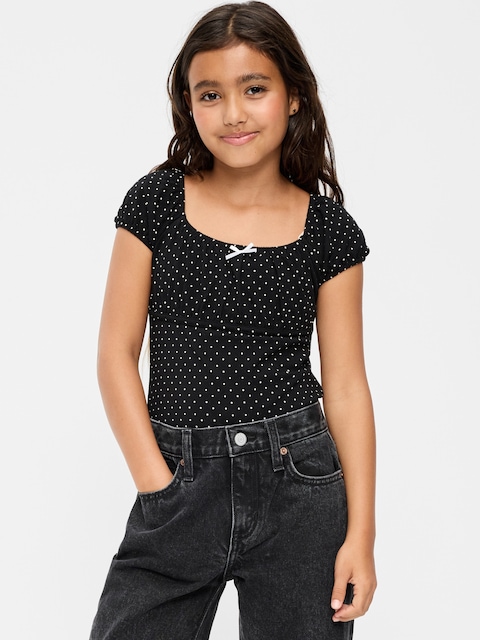 Puff-Sleeve Top for Girls