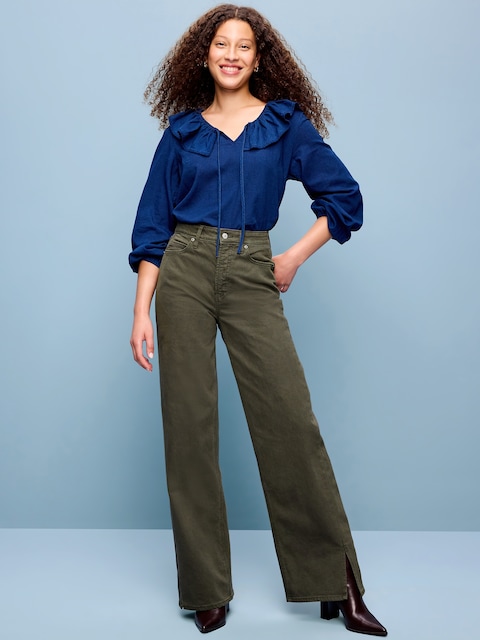 Extra High-Waisted Wide-Leg Jeans