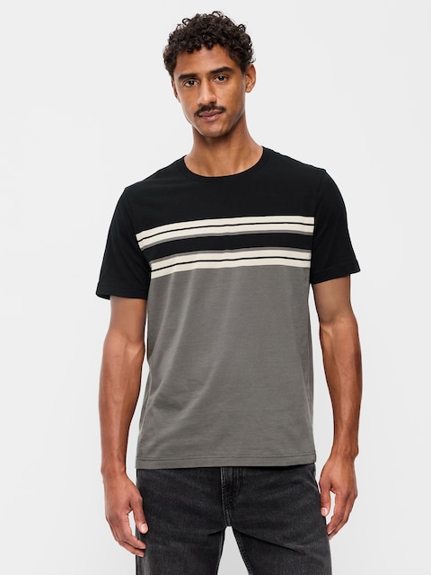 Crew-Neck Striped T-Shirt
