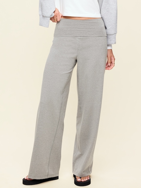 High-Waisted PowerChill Fold-Over Wide-Leg Pants