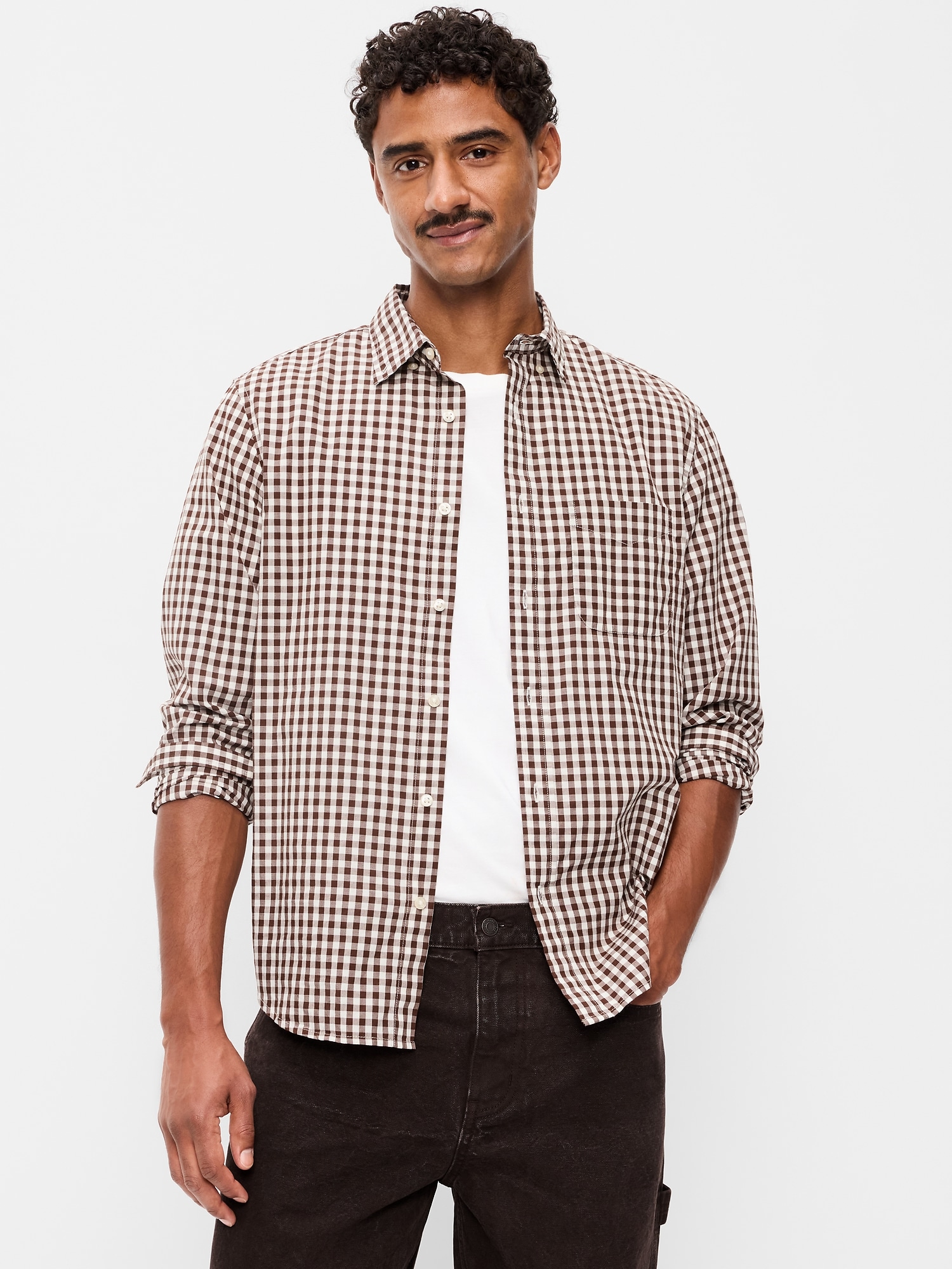 CHEMISE PASSE-PARTOUT COUPE CLASSIQUE EN POPELINE À CARREAUX
